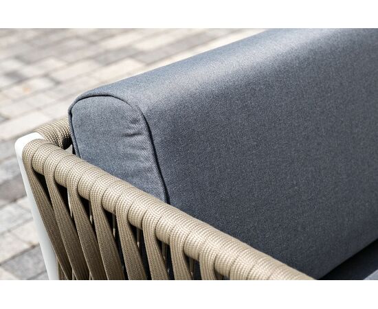 "Касабланка" лаунж-зона плетеная из роупа 4-местная, цвет серый, изображение 23 | Интернет магазин мебели и декора LifeDekor