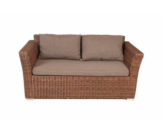 "Капучино" диван из искусственного ротанга двухместный, цвет коричневый, изображение 3 | Интернет магазин мебели и декора LifeDekor