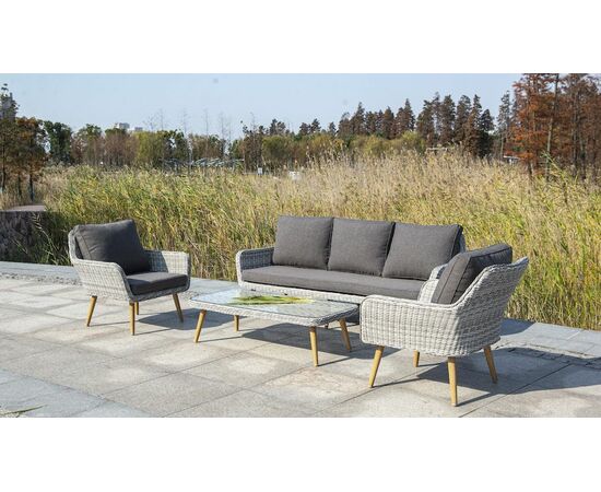 "Прованс" кресло из искусственного ротанга, цвет бежевый, изображение 5 | Интернет магазин мебели и декора LifeDekor