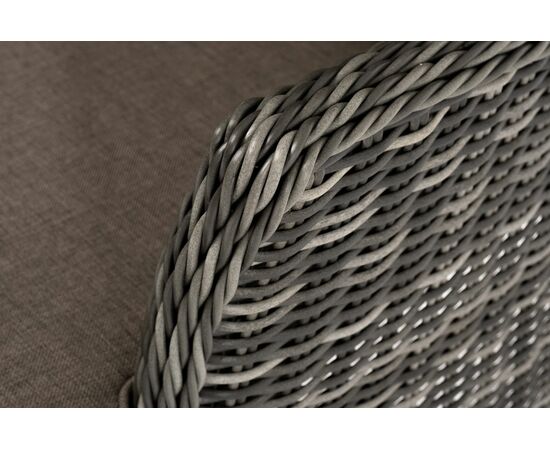 "Алиса" кресло плетеное, цвет графит с подушками, изображение 6 | Интернет магазин мебели и декора LifeDekor