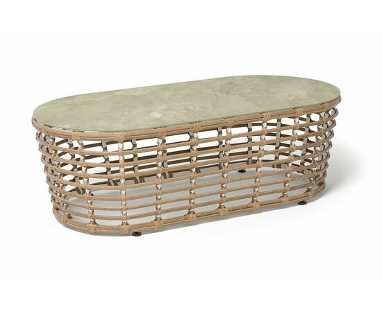 "Валенсия" журнальный столик из искусственного ротанга, цвет соломенный | Интернет магазин мебели и декора LifeDekor