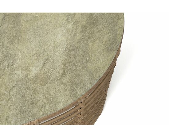 "Валенсия" журнальный столик из искусственного ротанга, цвет соломенный, изображение 6 | Интернет магазин мебели и декора LifeDekor