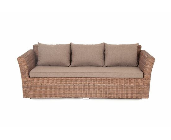 "Капучино" диван из искусственного ротанга трехместный, цвет коричневый, изображение 3 | Интернет магазин мебели и декора LifeDekor