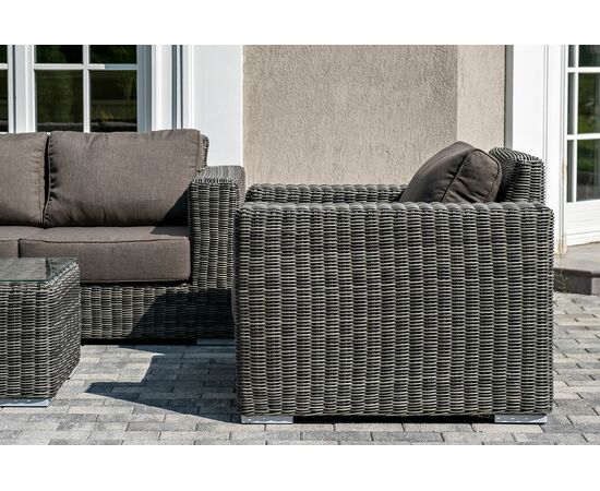 "Боно" лаунж-зона из искусственного ротанга, цвет графит, изображение 8 | Интернет магазин мебели и декора LifeDekor