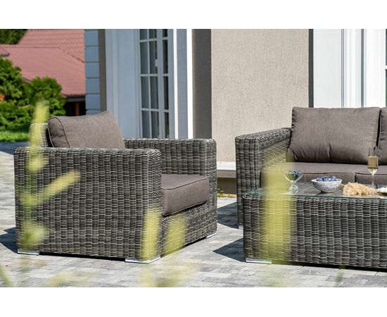 "Боно" лаунж-зона из искусственного ротанга, цвет графит, изображение 9 | Интернет магазин мебели и декора LifeDekor