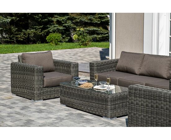 "Боно" лаунж-зона из искусственного ротанга, цвет графит, изображение 11 | Интернет магазин мебели и декора LifeDekor