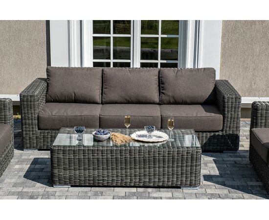 "Боно" лаунж-зона из искусственного ротанга, цвет графит, изображение 14 | Интернет магазин мебели и декора LifeDekor