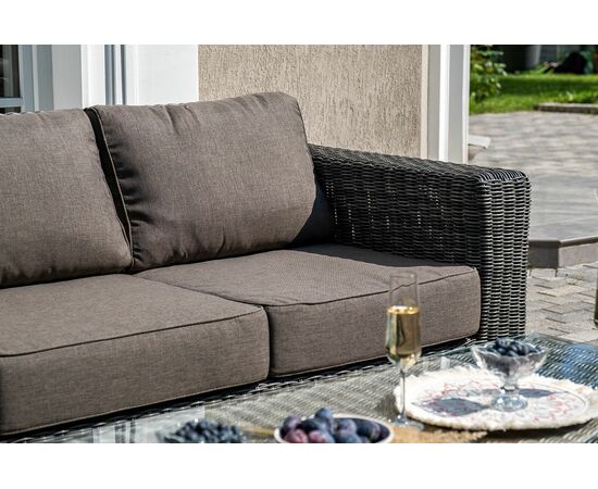 "Боно" лаунж-зона из искусственного ротанга, цвет графит, изображение 15 | Интернет магазин мебели и декора LifeDekor