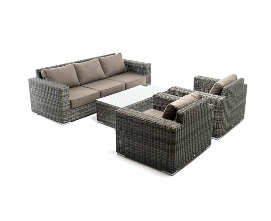 "Боно" лаунж-зона из искусственного ротанга, цвет графит, изображение 22 | Интернет магазин мебели и декора LifeDekor