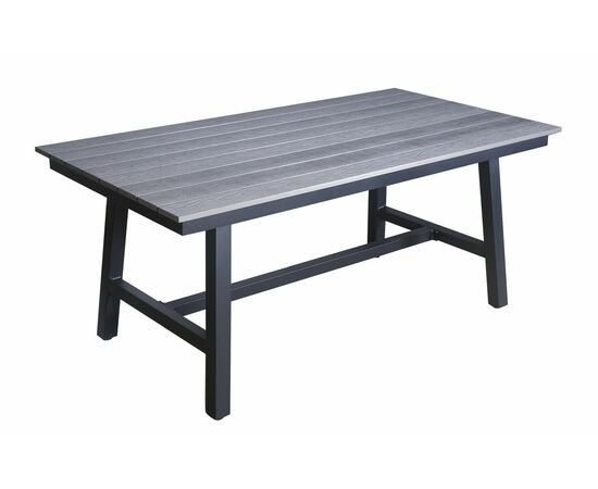 "Сан Ремо" стол обеденный из ДПК, каркас алюминиевый темно-серый, изображение 3 | Интернет магазин мебели и декора LifeDekor