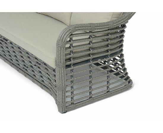 "Ницца" диван из искусственного ротанга трехместный, цвет серый, изображение 4 | Интернет магазин мебели и декора LifeDekor