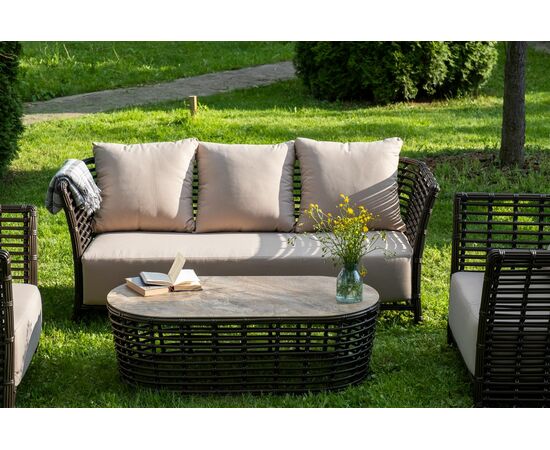 "Валенсия" лаунж-зона из искусственного ротанга, цвет бронзовый, изображение 4 | Интернет магазин мебели и декора LifeDekor