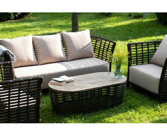 "Валенсия" лаунж-зона из искусственного ротанга, цвет бронзовый, изображение 8 | Интернет магазин мебели и декора LifeDekor