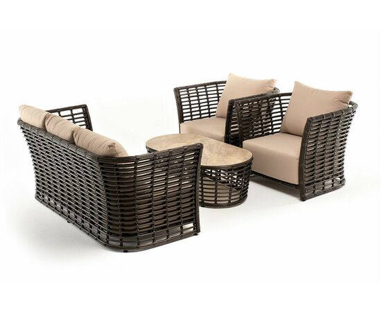 "Валенсия" лаунж-зона из искусственного ротанга, цвет бронзовый, изображение 21 | Интернет магазин мебели и декора LifeDekor