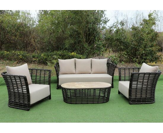 "Валенсия" лаунж-зона из искусственного ротанга, цвет бронзовый, изображение 25 | Интернет магазин мебели и декора LifeDekor