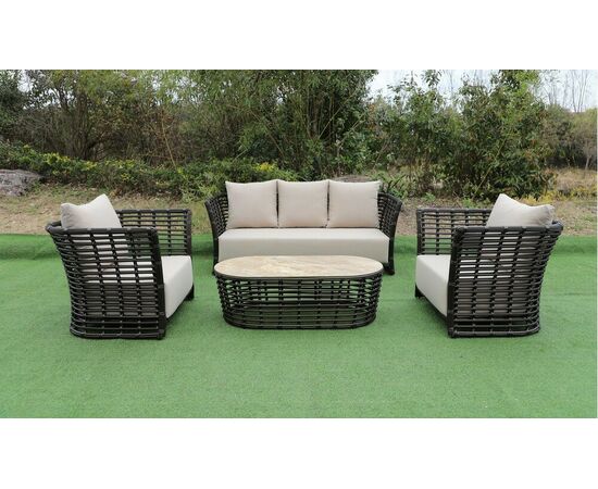 "Валенсия" лаунж-зона из искусственного ротанга, цвет бронзовый, изображение 27 | Интернет магазин мебели и декора LifeDekor