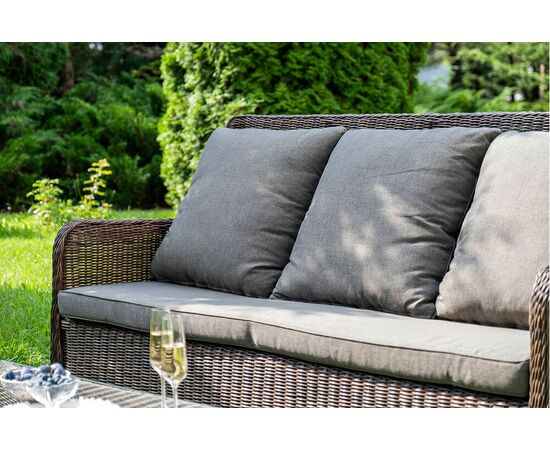 "Гляссе" лаунж-зона из искусственного ротанга, цвет коричневый, изображение 8 | Интернет магазин мебели и декора LifeDekor