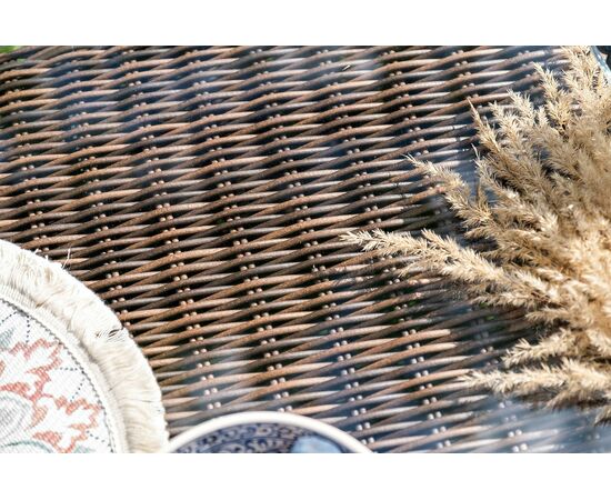 "Гляссе" лаунж-зона из искусственного ротанга, цвет коричневый, изображение 12 | Интернет магазин мебели и декора LifeDekor