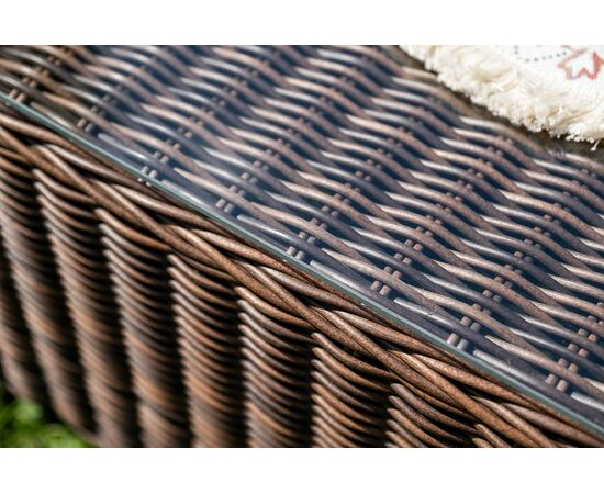 "Гляссе" лаунж-зона из искусственного ротанга, цвет коричневый, изображение 13 | Интернет магазин мебели и декора LifeDekor