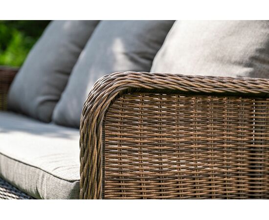 "Гляссе" лаунж-зона из искусственного ротанга, цвет коричневый, изображение 14 | Интернет магазин мебели и декора LifeDekor