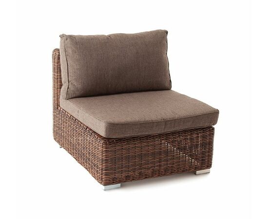 "Лунго" модуль диванный прямой с подушками, цвет коричневый, изображение 3 | Интернет магазин мебели и декора LifeDekor