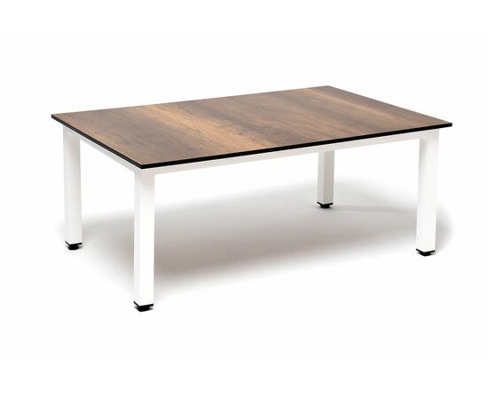 "Канны" журнальный столик из HPL 90х60, H40, каркас белый, цвет столешницы "дуб" | Интернет магазин мебели и декора LifeDekor