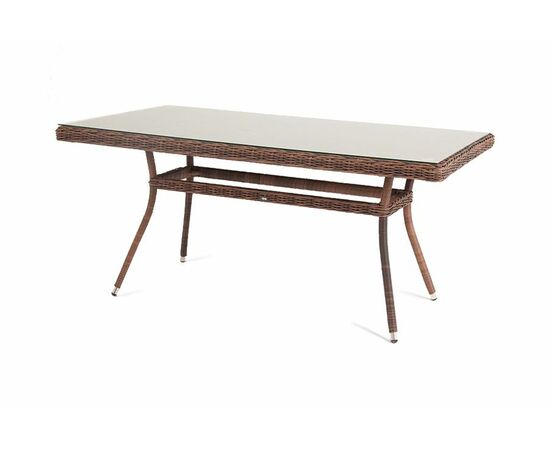 "Латте" плетеный стол из искусственного ротанга 140х80см, цвет коричневый | Интернет магазин мебели и декора LifeDekor