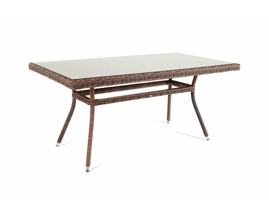 "Латте" плетеный стол из искусственного ротанга 140х80см, цвет коричневый, изображение 2 | Интернет магазин мебели и декора LifeDekor