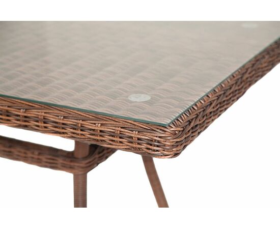 "Латте" плетеный стол из искусственного ротанга 140х80см, цвет коричневый, изображение 4 | Интернет магазин мебели и декора LifeDekor
