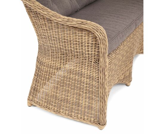 "Равенна" диван двухместный плетенный из ротанга, цвет соломенный, изображение 2 | Интернет магазин мебели и декора LifeDekor