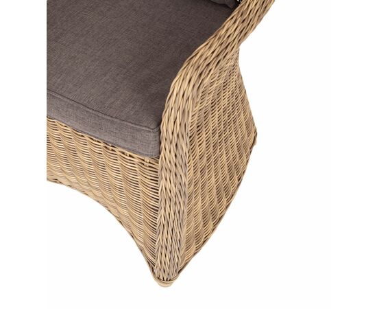 "Равенна" диван двухместный плетенный из ротанга, цвет соломенный, изображение 4 | Интернет магазин мебели и декора LifeDekor