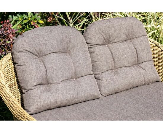 "Равенна" диван двухместный плетенный из ротанга, цвет соломенный, изображение 13 | Интернет магазин мебели и декора LifeDekor