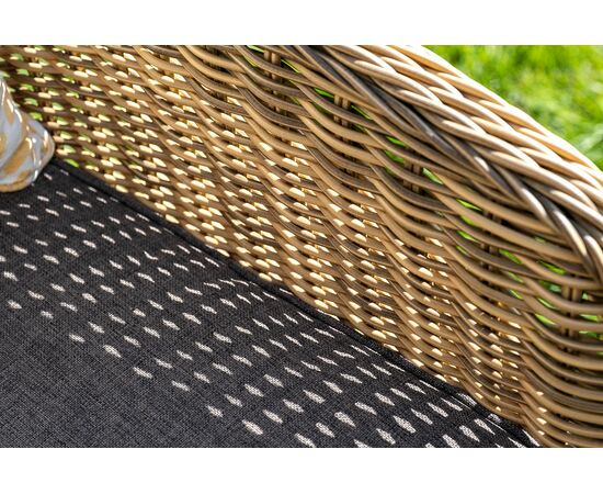 "Равенна" диван двухместный плетенный из ротанга, цвет соломенный, изображение 17 | Интернет магазин мебели и декора LifeDekor