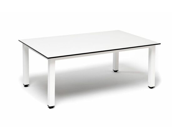 "Канны" журнальный столик из HPL 90х60, H40, каркас белый, цвет столешницы "молочный" | Интернет магазин мебели и декора LifeDekor