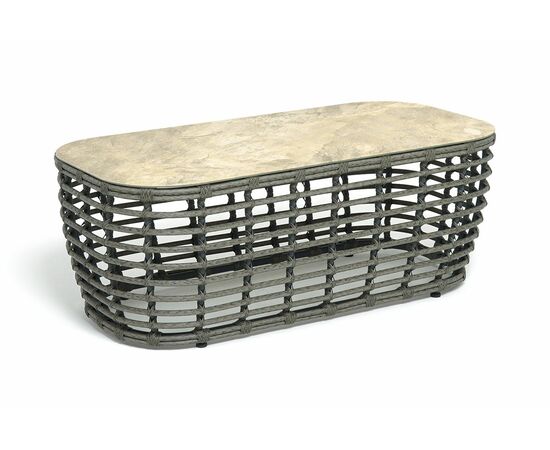 "Ницца" журнальный столик из искусственного ротанга, цвет серый, изображение 3 | Интернет магазин мебели и декора LifeDekor