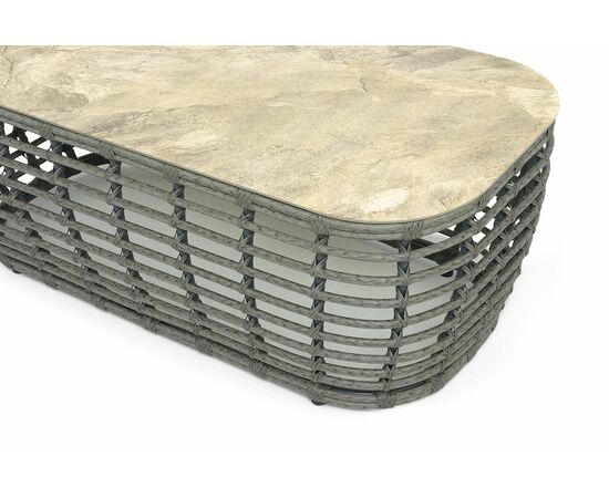 "Ницца" журнальный столик из искусственного ротанга, цвет серый, изображение 4 | Интернет магазин мебели и декора LifeDekor