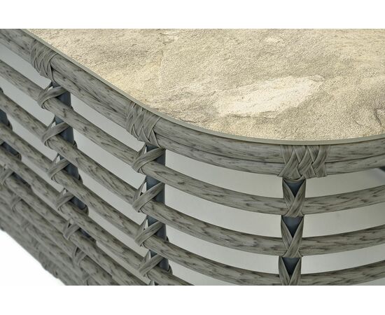 "Ницца" журнальный столик из искусственного ротанга, цвет серый, изображение 5 | Интернет магазин мебели и декора LifeDekor