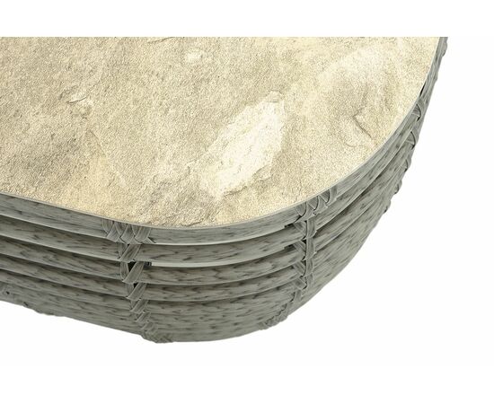 "Ницца" журнальный столик из искусственного ротанга, цвет серый, изображение 6 | Интернет магазин мебели и декора LifeDekor