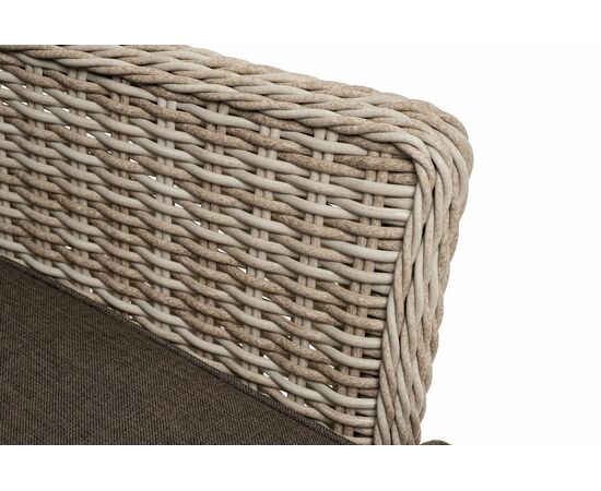 "Алиса" кресло плетеное, цвет бежевый с подушками, изображение 4 | Интернет магазин мебели и декора LifeDekor