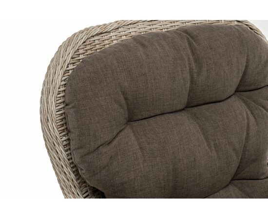 "Алиса" кресло плетеное, цвет бежевый с подушками, изображение 7 | Интернет магазин мебели и декора LifeDekor