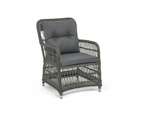 "Цесена" кресло плетеное из искусственного ротанга, цвет графит, изображение 3 | Интернет магазин мебели и декора LifeDekor
