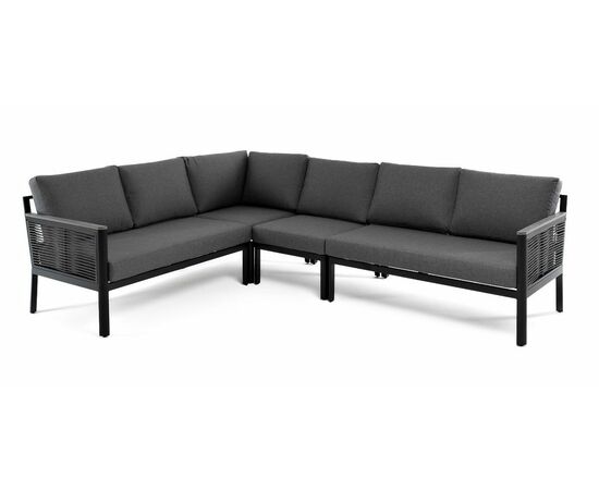 "Париж" угловой модульный диван, каркас из алюминия, цвет серый | Интернет магазин мебели и декора LifeDekor