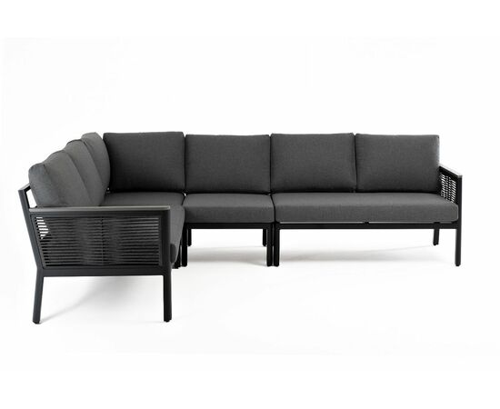 "Париж" угловой модульный диван, каркас из алюминия, цвет серый, изображение 3 | Интернет магазин мебели и декора LifeDekor