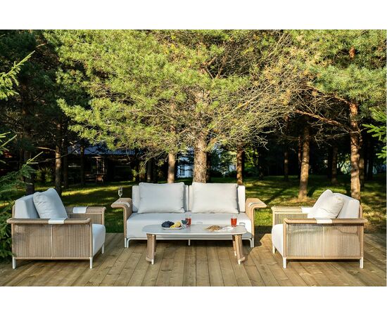 "Мальдивы" лаунж-зона из искусственного ротанга, цвет соломенный | Интернет магазин мебели и декора LifeDekor