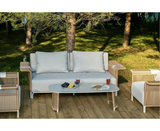 "Мальдивы" лаунж-зона из искусственного ротанга, цвет соломенный, изображение 3 | Интернет магазин мебели и декора LifeDekor