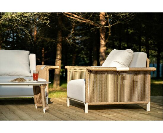 "Мальдивы" лаунж-зона из искусственного ротанга, цвет соломенный, изображение 5 | Интернет магазин мебели и декора LifeDekor