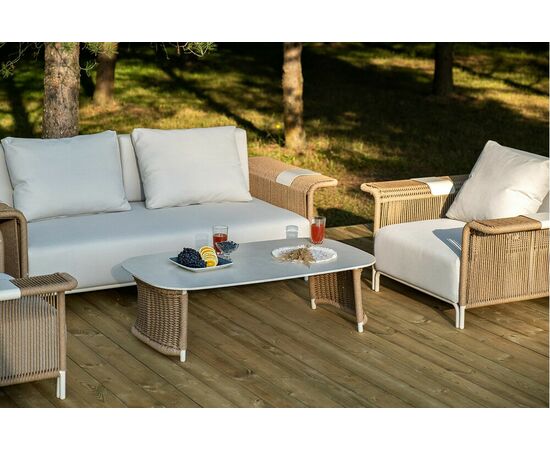 "Мальдивы" лаунж-зона из искусственного ротанга, цвет соломенный, изображение 9 | Интернет магазин мебели и декора LifeDekor