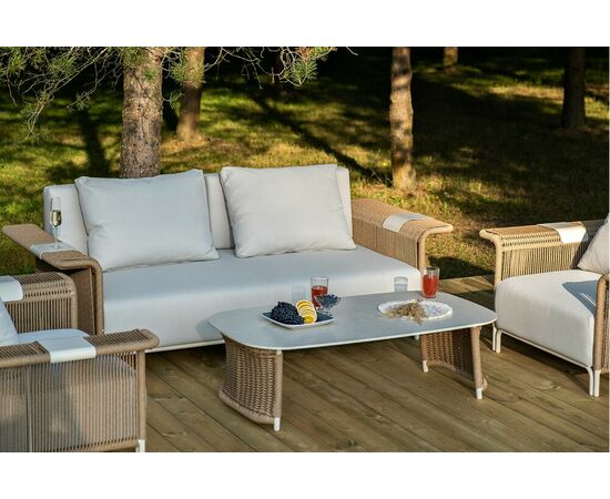 "Мальдивы" лаунж-зона из искусственного ротанга, цвет соломенный, изображение 10 | Интернет магазин мебели и декора LifeDekor