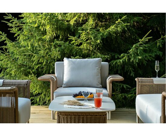 "Мальдивы" лаунж-зона из искусственного ротанга, цвет соломенный, изображение 12 | Интернет магазин мебели и декора LifeDekor