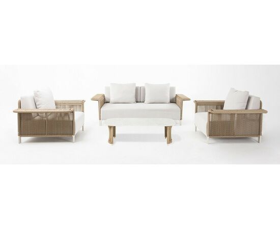 "Мальдивы" лаунж-зона из искусственного ротанга, цвет соломенный, изображение 23 | Интернет магазин мебели и декора LifeDekor